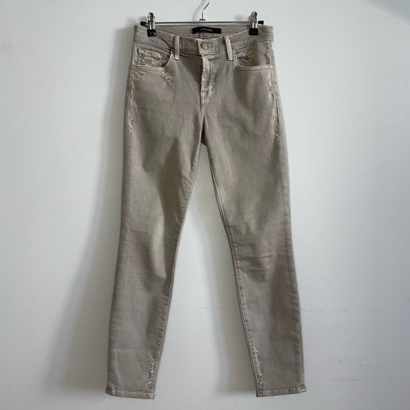 J Brand Skinny Capri Jeans Smokey Gray Distressed - Picture 2 of 4